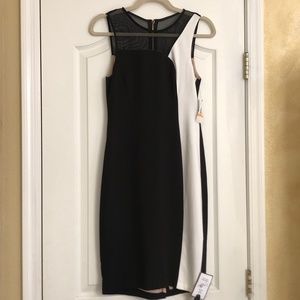 ABS  Allen Schwartz Black and White Dress Petite S